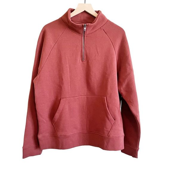 Madewell Other - Madewell Men's Betterterry 1/4 Zip Mahogany Sweatshirt Size Large NWT